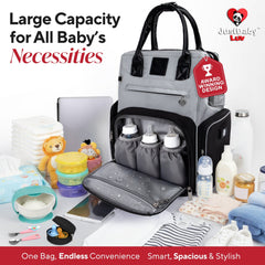 Best Diaper Bag Backpack with Changing Station, Heated Bottle Pockets, Baby Essentials, Newborn Gift - JustBaby Luv - Baby Product