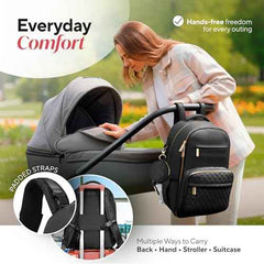 PU Leather Diaper Bag Backpack