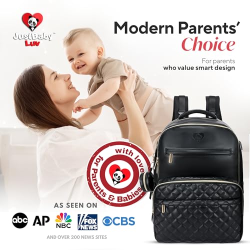Luxury Faux Leather Diaper Bag Backpack - JustBaby Luv