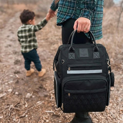 Premium Diaper Bag Backpack with Changing Station, Heated Bottle Pockets, Newborn Gift