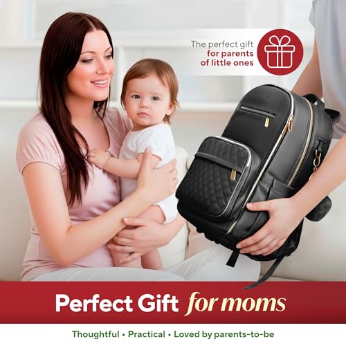 Luxury Faux Leather Diaper Bag Backpack - JustBaby Luv