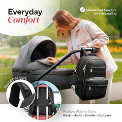 Luxury Faux Leather Diaper Bag Backpack - JustBaby Luv