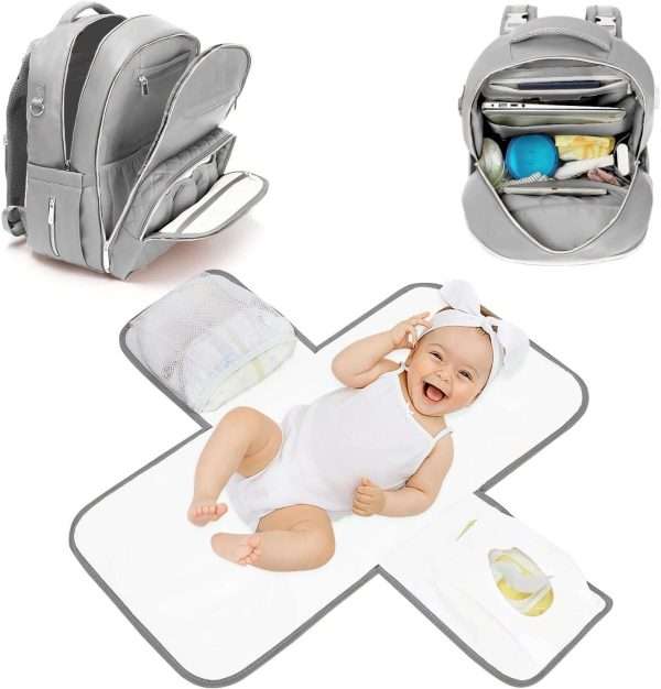 PU Leather Diaper Bag Backpack