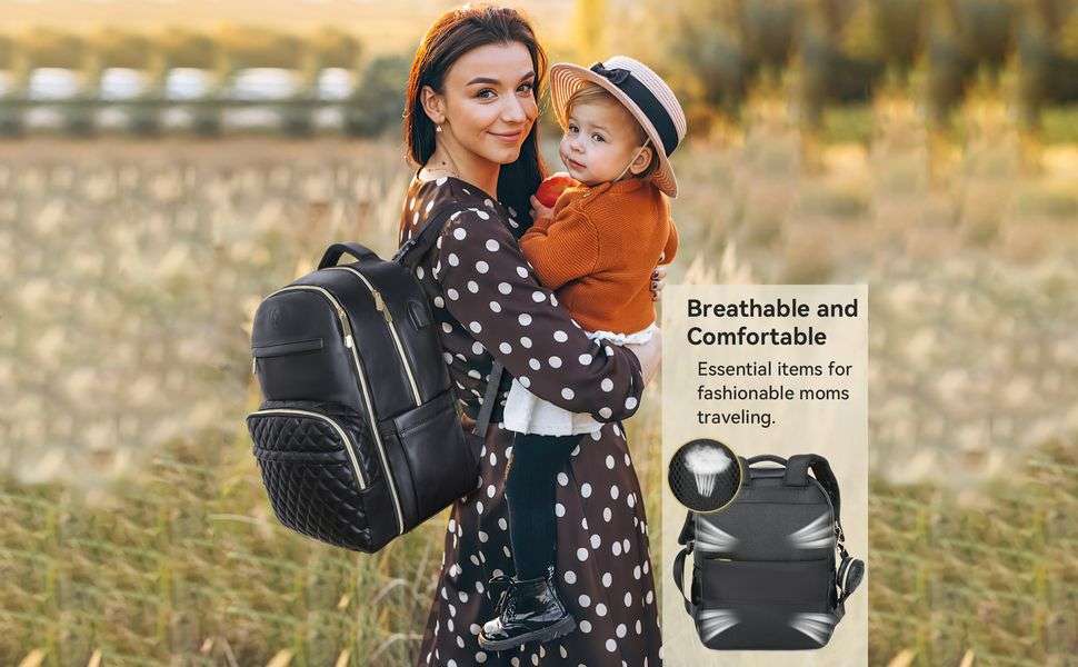 faux leather diaper bag