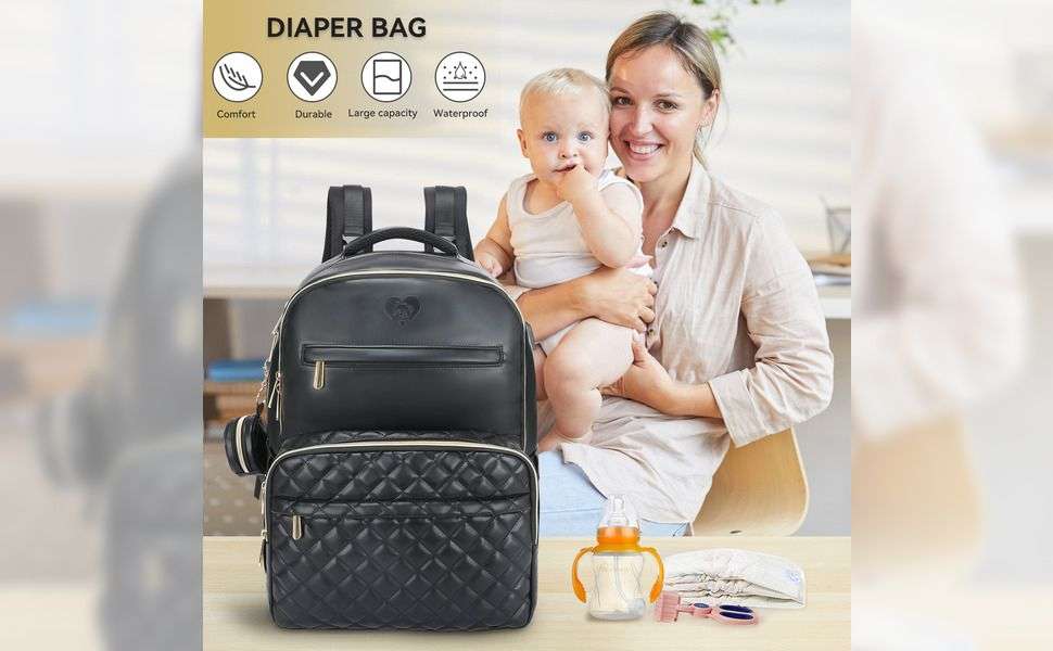 large leather diaper bag