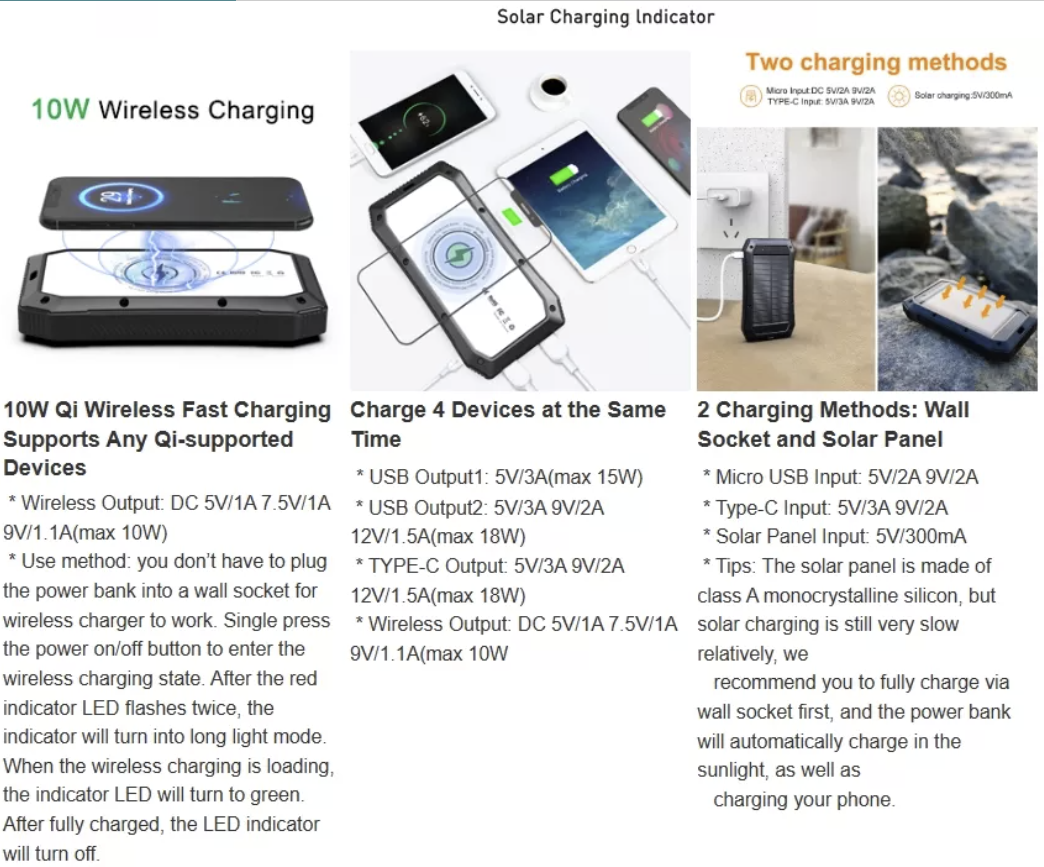 solar wireless power bank