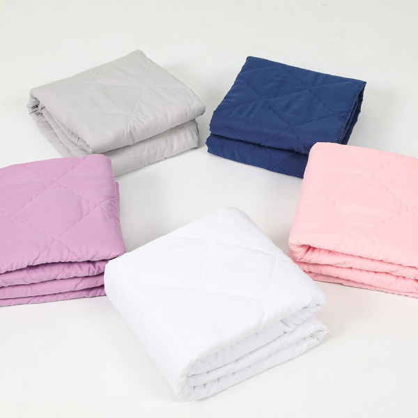 TILLYOU Toddler Comforter for Crib, Lightweight and Warm Baby Quilt Blanket, Toddler Quilt Nursery Blanket for Crib Bed, Stroller, 40”X50”, Pale Gray