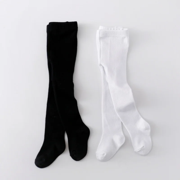 Newborn Tights for Girls Solid Knitted Infant Baby Girl Tights Casual White Black Toddler Pantyhose Spring Autumn 0-12M