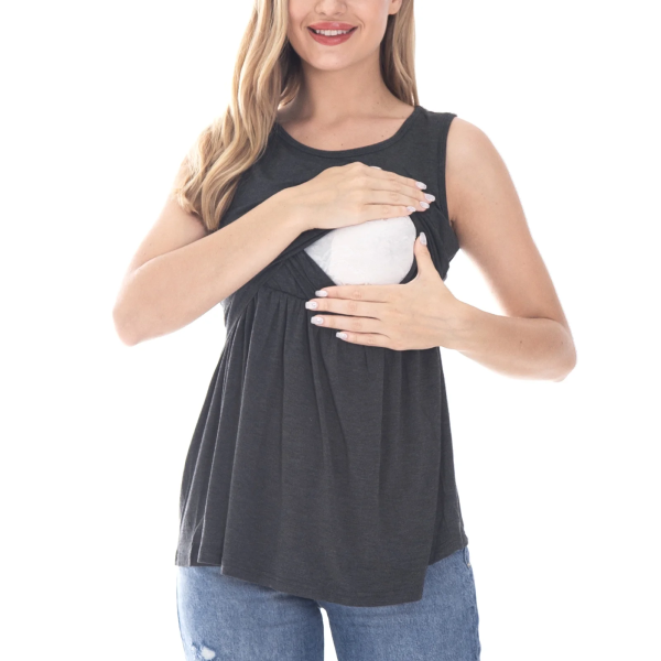 Bearsland Female Sleeveless Maternity Tank Tops Breastfeeding Nursing Clothes
