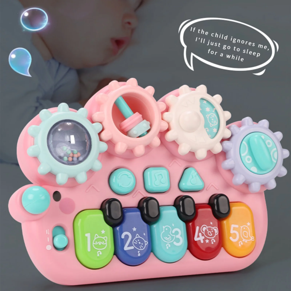 TITOUMI Light up Musical Toys for Toddlers 1-3 Boys Girls, Rly Educational Music Toy, Pink