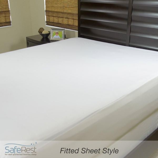 Saferest Mattress Protector College Dorm Room, New Home, First Apartment Essentials - Cotton, Waterproof Mattress Cover Protector and Encasement - Premium (Polyester, Twin XL)