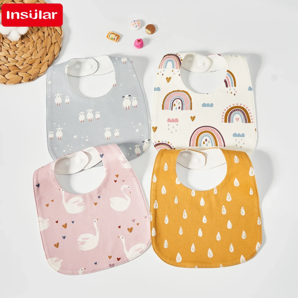 Baby Bibs Burp Cloths Bibs Soft Cotton Adjustable Bib U Shape Newborn Feeding Bibs Infants Saliva Towe