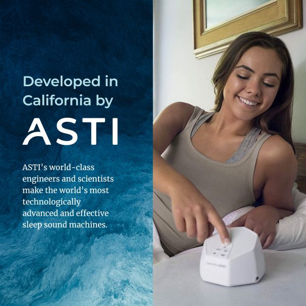 Adaptive Sound Technologies Lectrofan EVO White Noise Machine - Compact Sleep Sound Machine for Bedroom, Travel, Study & More - 22 Non-Looping Fan, White & Ocean Noise Variations - White