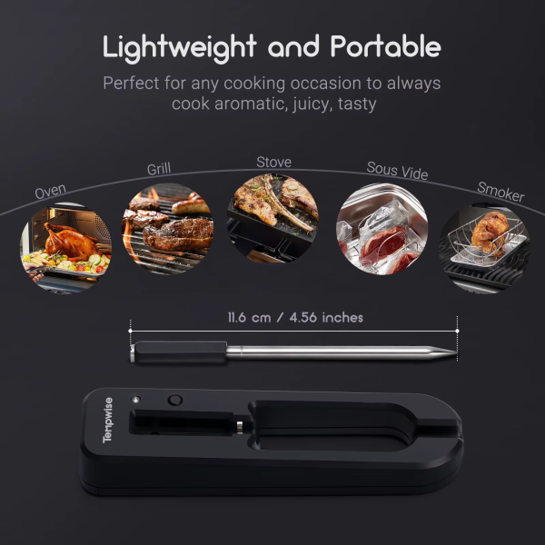 Tempwise Smart Oven Thermometer 30M Bluetooth-Compatible Control Temperature Meat Thermometers for Stove Grill Sous Vide Smoker