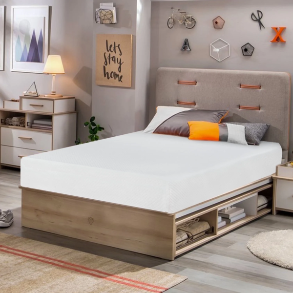 FDW 5 Inch Gel Memory Foam Mattress Medium-Firm Mattress for Pressure Relief & Cooler Sleep Mattress for Kid Adults Certipur-Us Certified Mattress in a Box, Queen