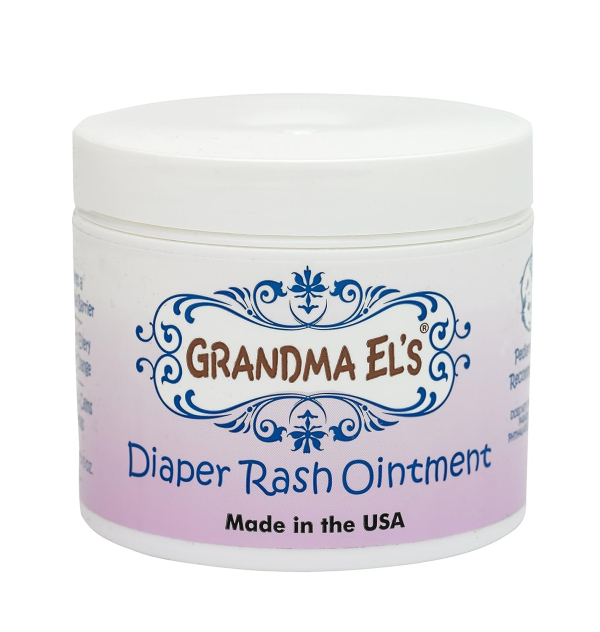 Grandma El’S Diaper Rash Ointment – Gentle Protection & Relief for Baby’S Delicate Skin – Pediatrician-Approved Moisturizing Barrier – Safe for Cloth & Disposable Diapers – 3.75 Oz Jar
