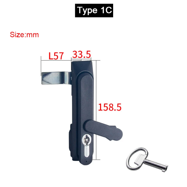 New 2PCS Industrial Equipment Cabinet Locks Distribution Box Locks Switch Control Electrical Cabinet Locks+Keys (Keys Alike)