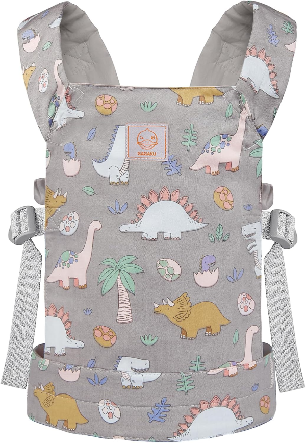 GAGAKU Doll Carrier Front and Back Soft Cotton Stuffed Animal Carriers for Baby - Rose Garden