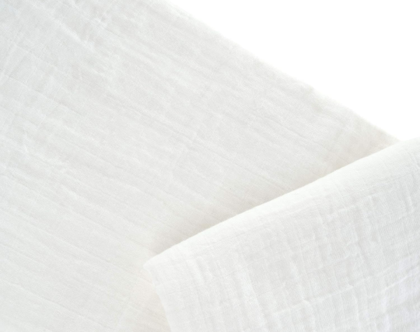 Cotton Organics Muslin Swaddle Blanket, Extra Soft and Hypoallergenic Organic Cotton, Gift Box (Natural White)