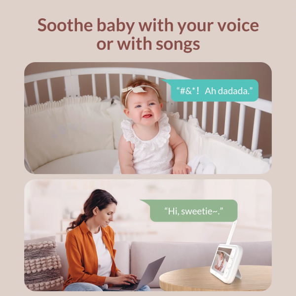Baby Monitor with Camera and Audio, Netvue Peekababy 1080P HD 5" Video Monitors Security Cameras