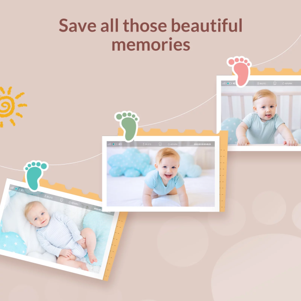 Baby Monitor with Camera and Audio, Netvue Peekababy 1080P HD 5" Video Monitors Security Cameras