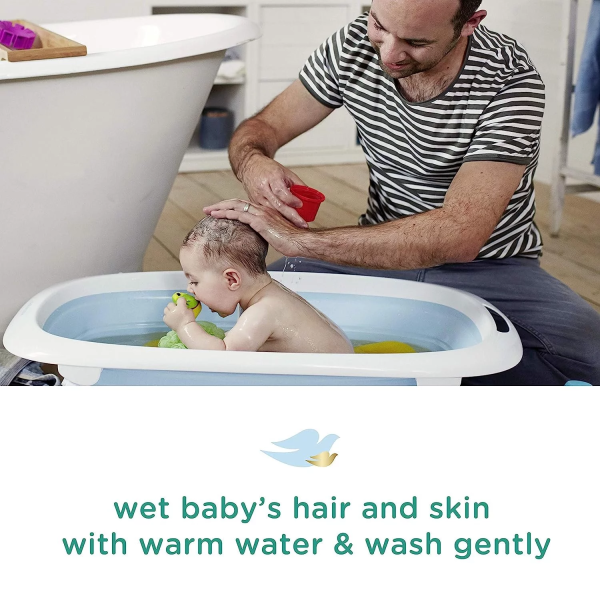 Baby Dove Sensitive Skin Care Baby Wash for Baby Bath Time Fragrance Free Moisture Fragrance Free and Hypoallergenic, Washes Away Bacteria 13 Oz