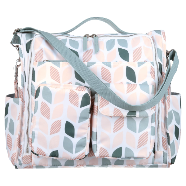 Modrn Convertible Diaper Bag with Exterior Wipe Holder, Black
