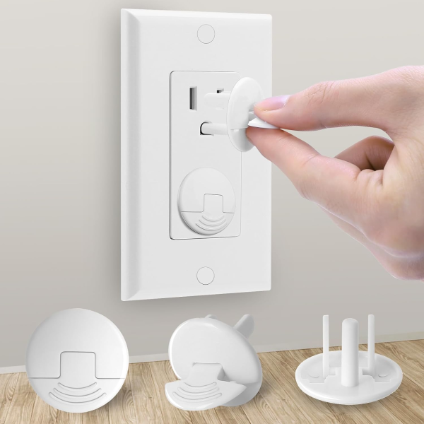 Outlet Covers Baby Proofing White - Probebi 38 Pack Plug Covers for Electrical Outlets, Child Proof Socket Covers, Baby Safety Products for Home, Office, Easy Insatllation, Protect Babies