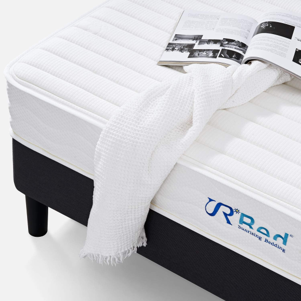 Queen Mattress,10 Inch Hybrid Mattress in a Box with Gel Memory Foam Mattress, Natural Latex Mattress Individually Wrapped Pocket Coils Innerspring Mattress, Pressure Relief, Back Pain Relief