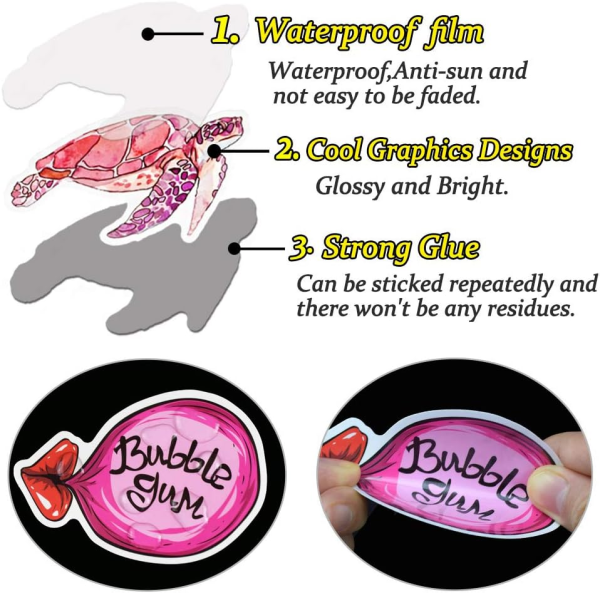 QTL VSCO Stickers for Teen Girls Cute Party Supplies Waterproof Vinyl Stickers for Hydroflask Laptop Gifts for Tween Girls 50Pcs
