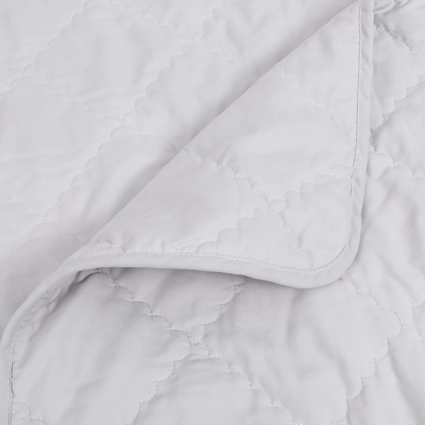 TILLYOU Toddler Comforter for Crib, Lightweight and Warm Baby Quilt Blanket, Toddler Quilt Nursery Blanket for Crib Bed, Stroller, 40”X50”, Pale Gray