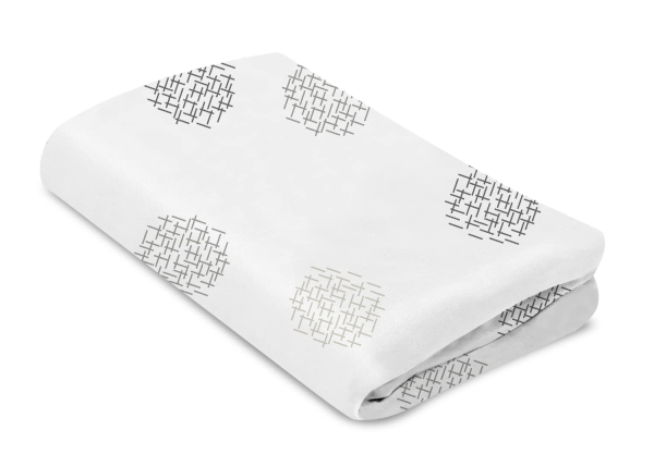 4Moms Breeze Playard Sheets, Machine Washable and 100% Cotton, White & Grey, 2 Pack