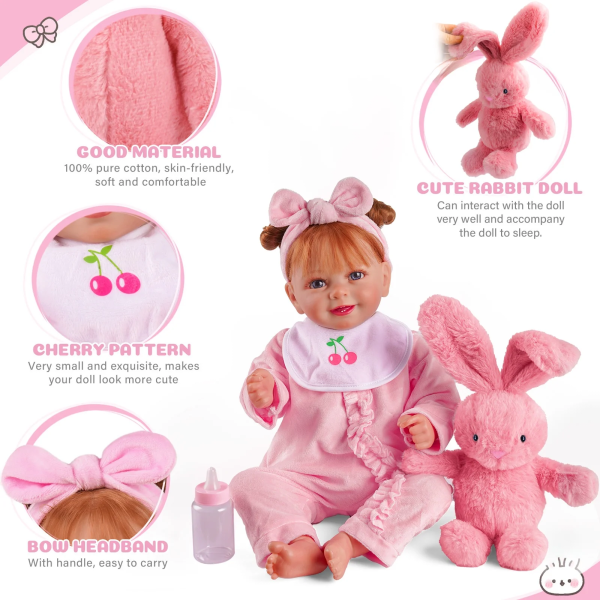 BABESIDE Reborn Baby Clothing Accessories Suit for 20"- 22" Reborn Baby Dolls