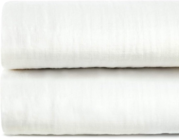 Cotton Organics Muslin Swaddle Blanket, Extra Soft and Hypoallergenic Organic Cotton, Gift Box (Natural White)