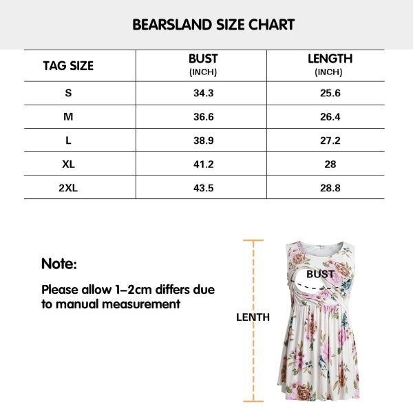 Bearsland Female Sleeveless Maternity Tank Tops Breastfeeding Nursing Clothes