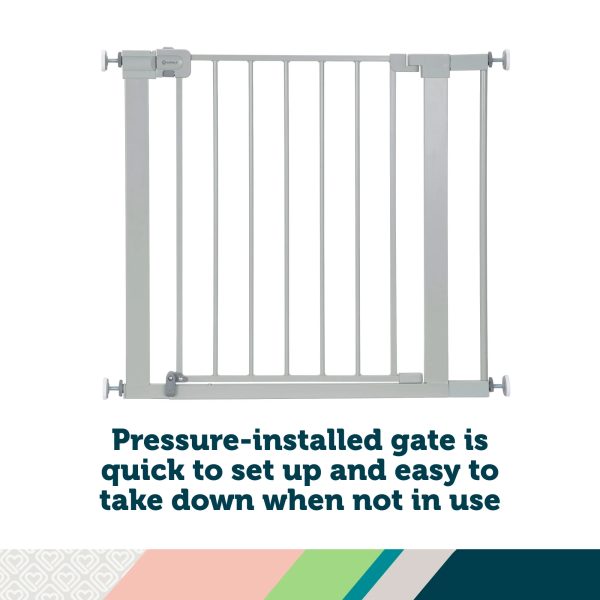 Safety 1St Pressure Mounted Baby Gates for Doorways, Securetech® No-Drill, with Door, 29-38"