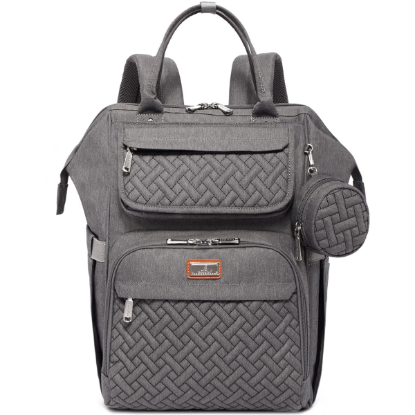 Babbleroo Diaper Bag Backpack, Spacious & Stylish Nappy Organizer, Dark Gray, 1 Pc