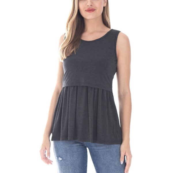 Bearsland Female Sleeveless Maternity Tank Tops Breastfeeding Nursing Clothes
