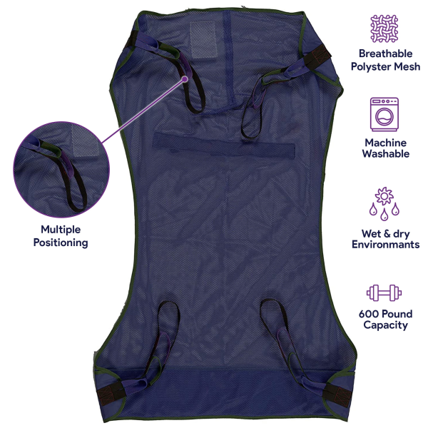 Proheal Universal Full Body Mesh Patient Lift Sling (M) 53" X 40"