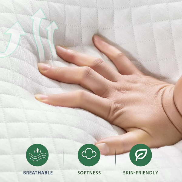 FDW 5 Inch Gel Memory Foam Mattress Medium-Firm Mattress for Pressure Relief & Cooler Sleep Mattress for Kid Adults Certipur-Us Certified Mattress in a Box, Queen