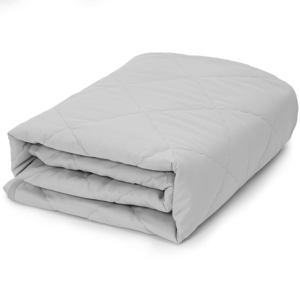TILLYOU Toddler Comforter for Crib, Lightweight and Warm Baby Quilt Blanket, Toddler Quilt Nursery Blanket for Crib Bed, Stroller, 40”X50”, Pale Gray