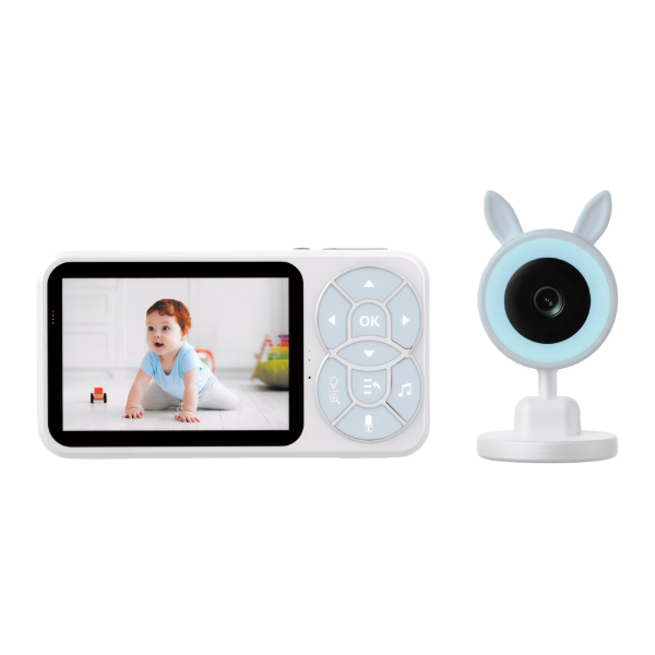 Smart Home Video Baby Monitors with Temperature and Feeding Alerts 5 Inch IPS Color Display 480P A