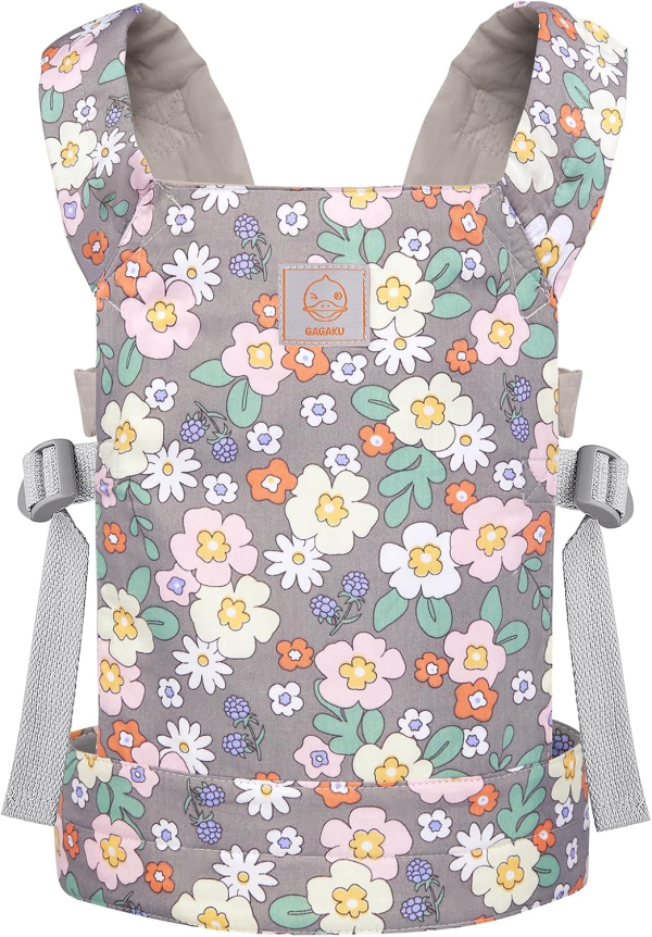 GAGAKU Baby Doll Carrier Front and Back Stuffed Animal Carriers for Little Girls - Pink
