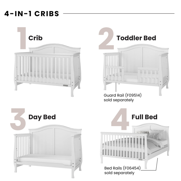Child Craft Camden Crib, Dresser, and Nightstand Nursery Set, 3-Piece, Includes 4-In-1 Convertible Crib, 3 Drawer Dresser, and Nightstand, Grows with Your Baby (Matte White)
