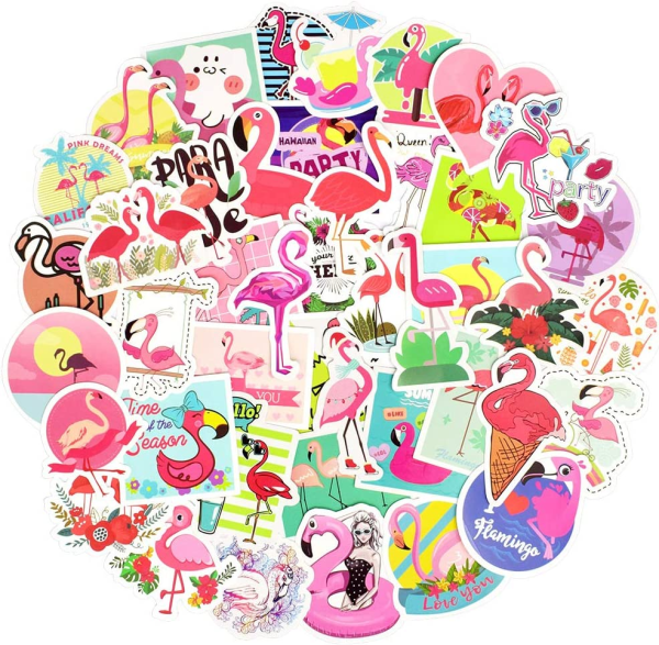 QTL VSCO Stickers for Teen Girls Cute Party Supplies Waterproof Vinyl Stickers for Hydroflask Laptop Gifts for Tween Girls 50Pcs