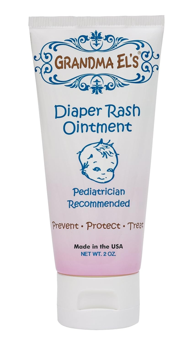 Grandma El’S Diaper Rash Ointment – Gentle Protection & Relief for Baby’S Delicate Skin – Pediatrician-Approved Moisturizing Barrier – Safe for Cloth & Disposable Diapers – 3.75 Oz Jar