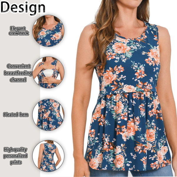 Bearsland Female Sleeveless Maternity Tank Tops Breastfeeding Nursing Clothes