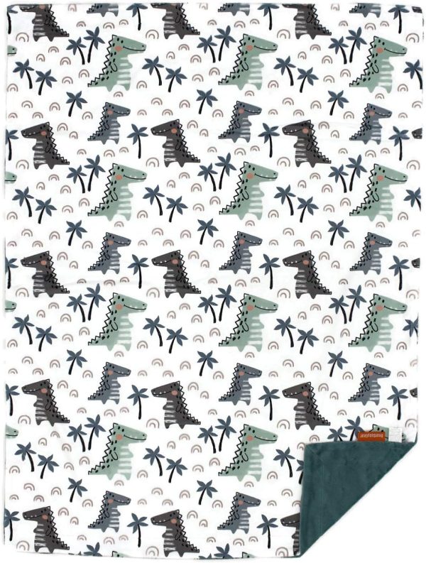 Dear Baby Gear Deluxe Baby Blanket - Unisex Reversible Soft, Double Layer Blankets for Boys and Girls - Newborn Blankets - Infant Crib Bedding Decor - BB Bear with Campfire, 40X30 Inches