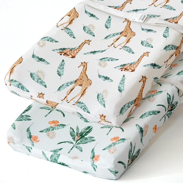 Stretchy Changing Pad Covers BROLEX Changing Table Cover for Baby Boys Girls,2 Pack Jersey Knit,Owl & Bear