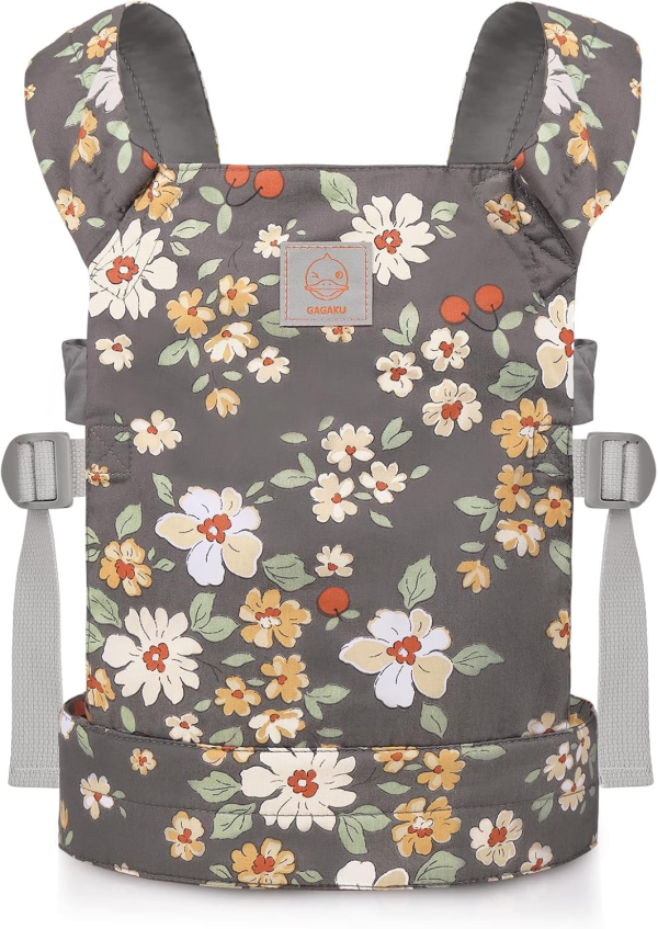 GAGAKU Doll Carrier Front and Back Soft Cotton Stuffed Animal Carriers for Baby - Rose Garden